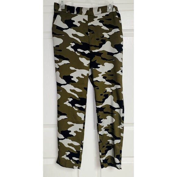 Banana Republic Hayden Camo Print Pants Women's Sz 4 Career Cssual - Picture 1 of 9